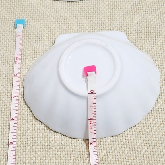 Vintage Portelan Porcelain Scallop Shell Dishes from Romania set of 6 - Picture 5 of 8